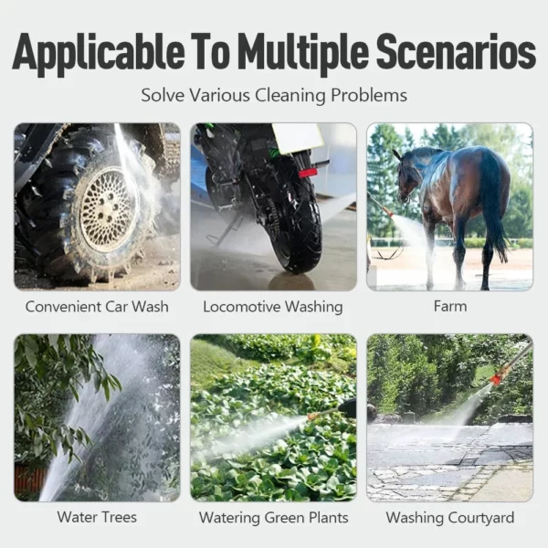 High Pressure Water Gun Electric Car Household Rechargeable Lithium Battery Wireless Spray Washer Cleaner Washing Machine - Image 6
