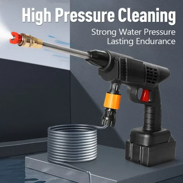 High Pressure Water Gun Electric Car Household Rechargeable Lithium Battery Wireless Spray Washer Cleaner Washing Machine