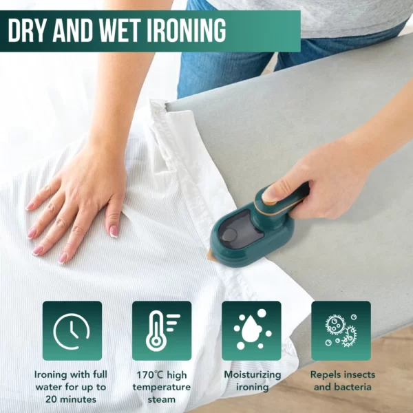 Mini Garment Steamer Steam Iron Handheld Portable Home Travelling For Clothes Ironing Wet Dry Ironing Machine - Image 2