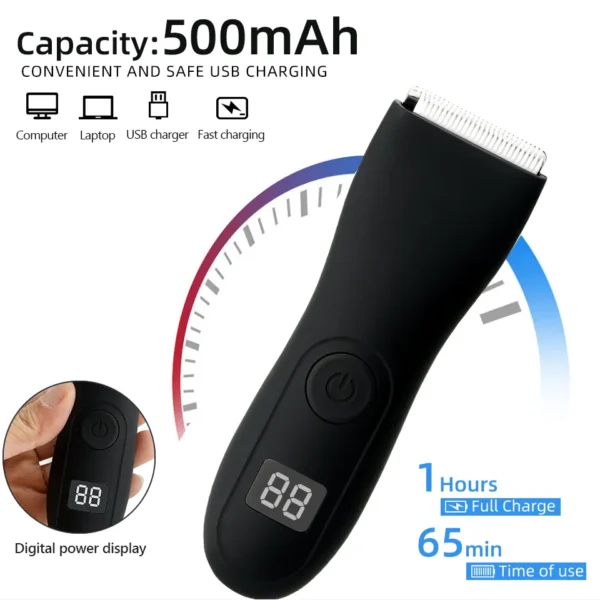 Mens Body Hair Trimmer for Men Balls Women Lady Shaver Hair Removal Bikini Trimmer Groin & Body Shaver Groomer Arm Beard Razor - Image 4