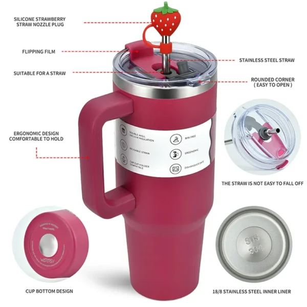 30oz/40OZ Stainless Steel Tumbler Large Capacity Thermal Bottle Double Vacuum Flasks Keep Cold Thermos Cup DIY Gift Mug - Image 2