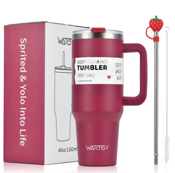40oz/30oz Vacuum Insulated Stainless Steel Tumbler – Large Capacity - Image 6