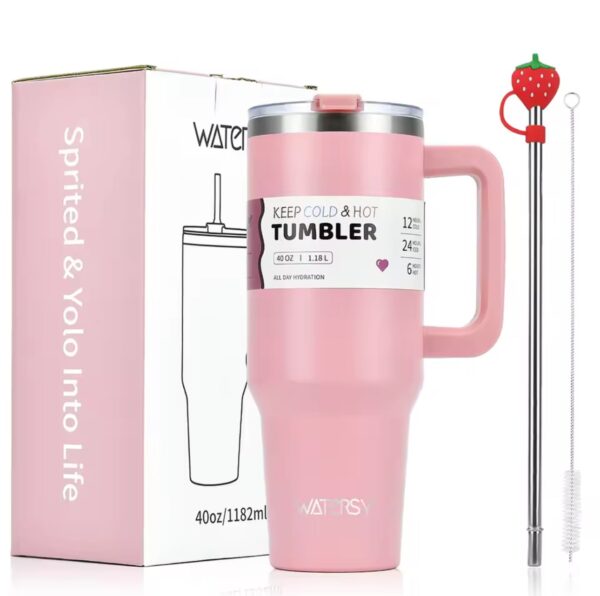 40oz/30oz Vacuum Insulated Stainless Steel Tumbler – Large Capacity - Image 7