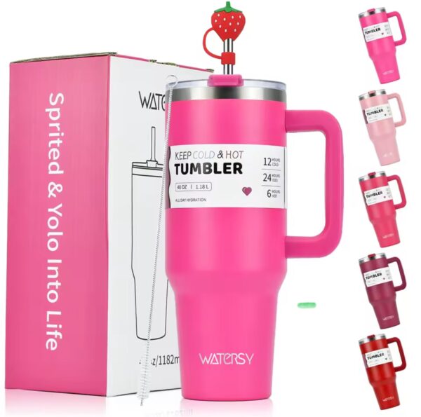 40oz/30oz Vacuum Insulated Stainless Steel Tumbler – Large Capacity
