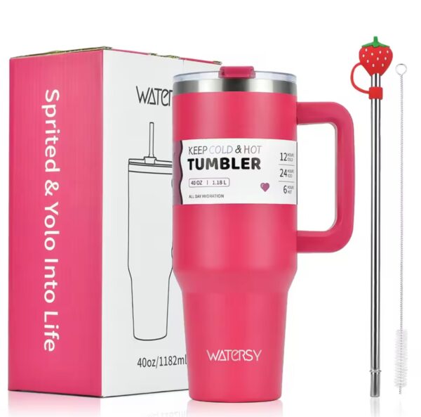 40oz/30oz Vacuum Insulated Stainless Steel Tumbler – Large Capacity - Image 9