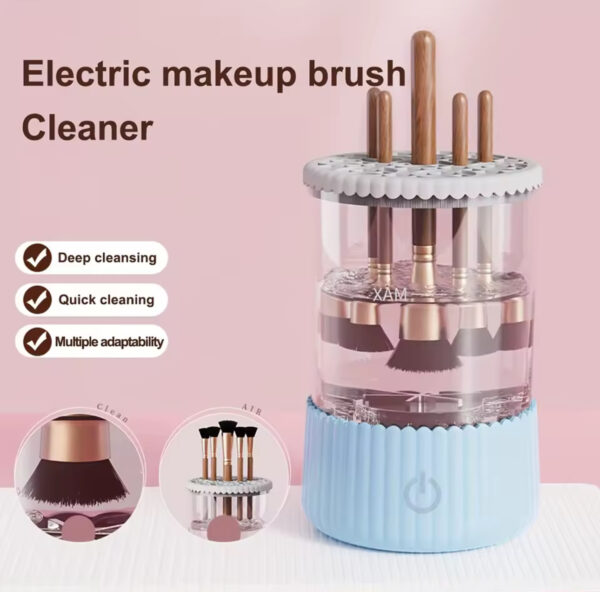 T83C-Electric Makeup Brush Cleaner Portable Makeup Brush Cleaner Machine Quick Cleaning Makeup Brush B
