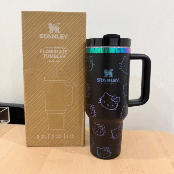 Coach-Inspired Stanley Style Tumbler 40oz with Handle & Straw – Insulated Travel Mug, Flowstate Lid, Gift for Women - Image 6