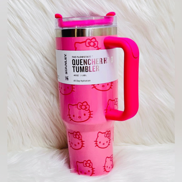 Coach-Inspired Stanley Style Tumbler 40oz with Handle & Straw – Insulated Travel Mug, Flowstate Lid, Gift for Women - Image 2