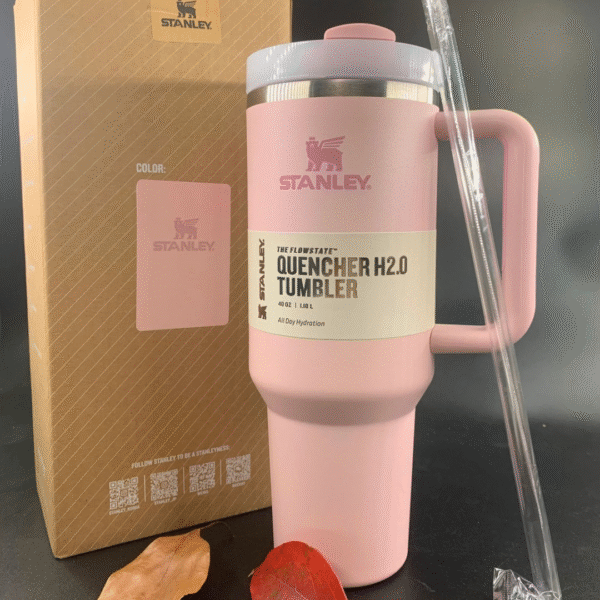Coach-Inspired Stanley Style Tumbler 40oz with Handle & Straw – Insulated Travel Mug, Flowstate Lid, Gift for Women - Image 11