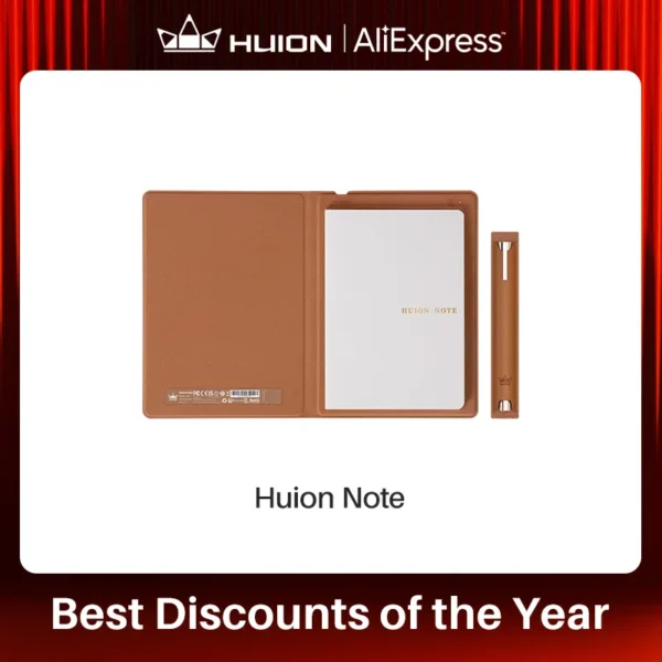 HUION Note 2-in-1 Digital Notebook Drawing Tablet With Battery-free Pen, Bluetooth Wireless Paper Tablet Electronic Writing Pad - Image 6