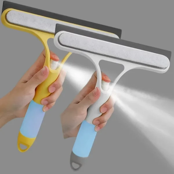 3 in 1 Car Glass Cleaning Wiper Microfiber Scrub with Spray Bottle Car Door Window Cleaner Squeegee Multi Function - Image 2