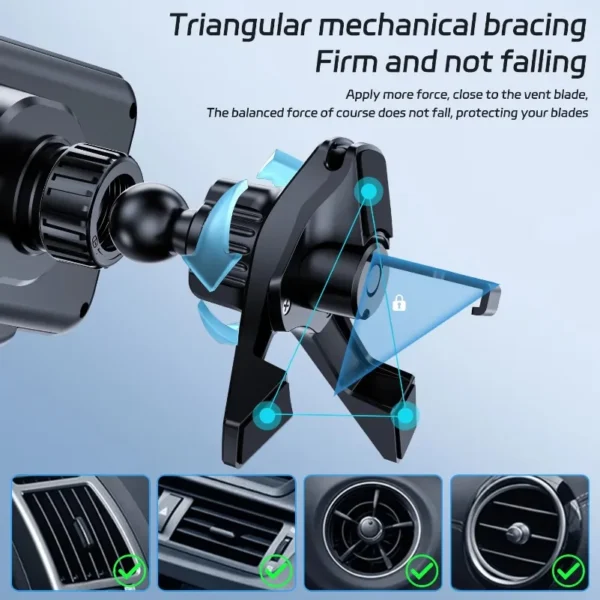 Dual Coil Fold Screen Car Fast Wireless Charger Stand For Samsung Galaxy Z Fold 7 6 5 4 S24 Ultra Xiaomi iPhone 16 15 14 Pro Max - Image 5