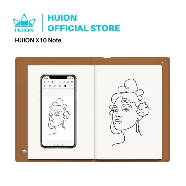 HUION Note 2-in-1 Digital Notebook Drawing Tablet With Battery-free Pen, Bluetooth Wireless Paper Tablet Electronic Writing Pad - Image 2