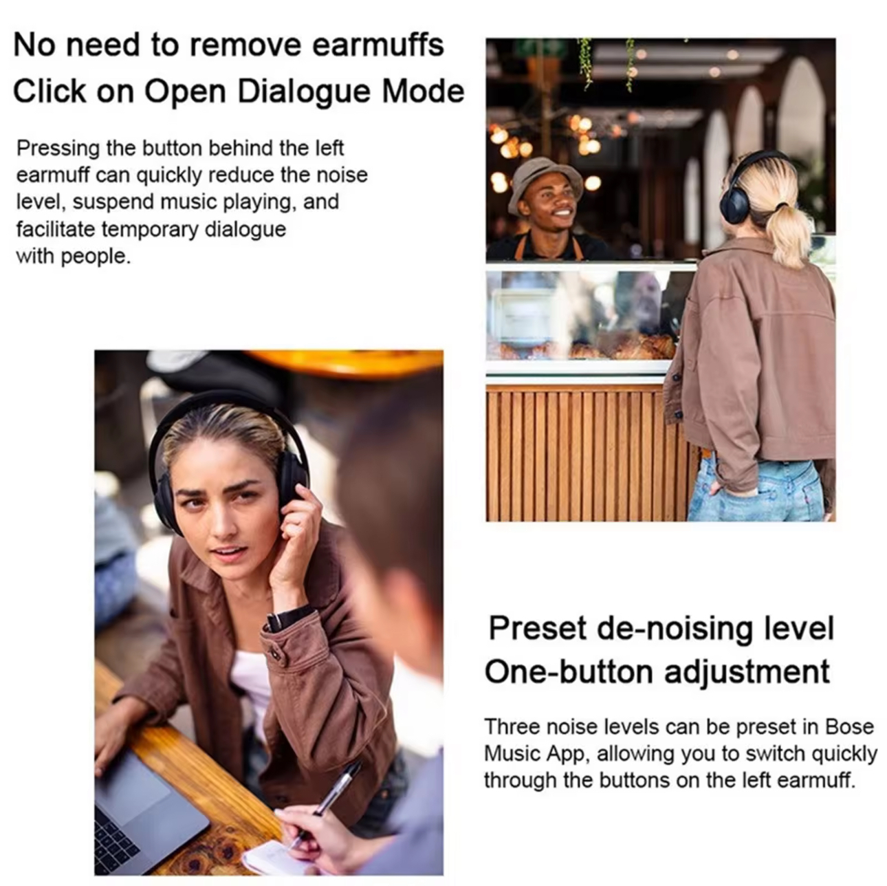 Bose style Premium 700 Noise Cancelling Wireless Headphones – Bluetooth Over-Ear Headset with Built-In Mic, Voice Assistant & Crystal-Clear Sound - Image 4