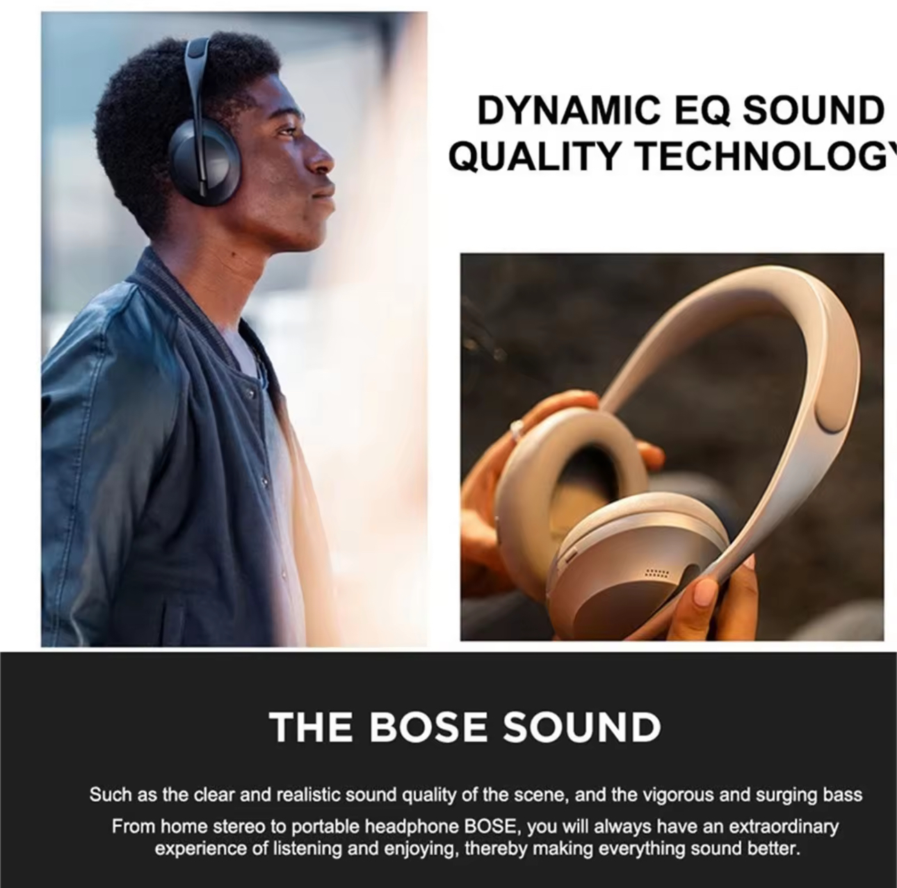 Bose style Premium 700 Noise Cancelling Wireless Headphones – Bluetooth Over-Ear Headset with Built-In Mic, Voice Assistant & Crystal-Clear Sound - Image 3