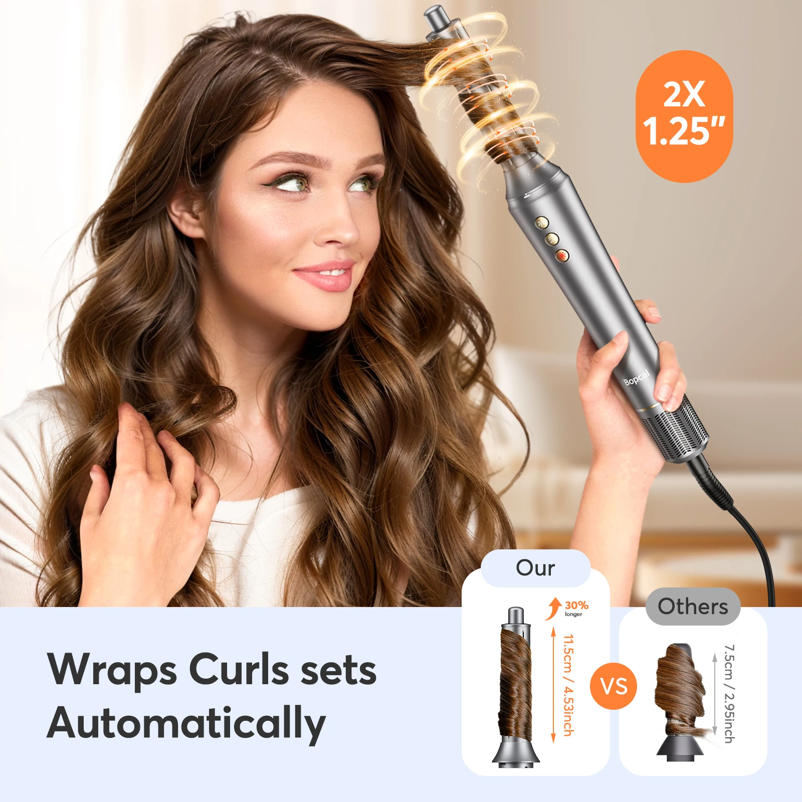 5 in 1 Hair Dryer & Multi-Styler Brush – 1200W Ionic Blow Dryer Comb | Curl, Straighten & Volumize | Airwrap Alternative - Image 2