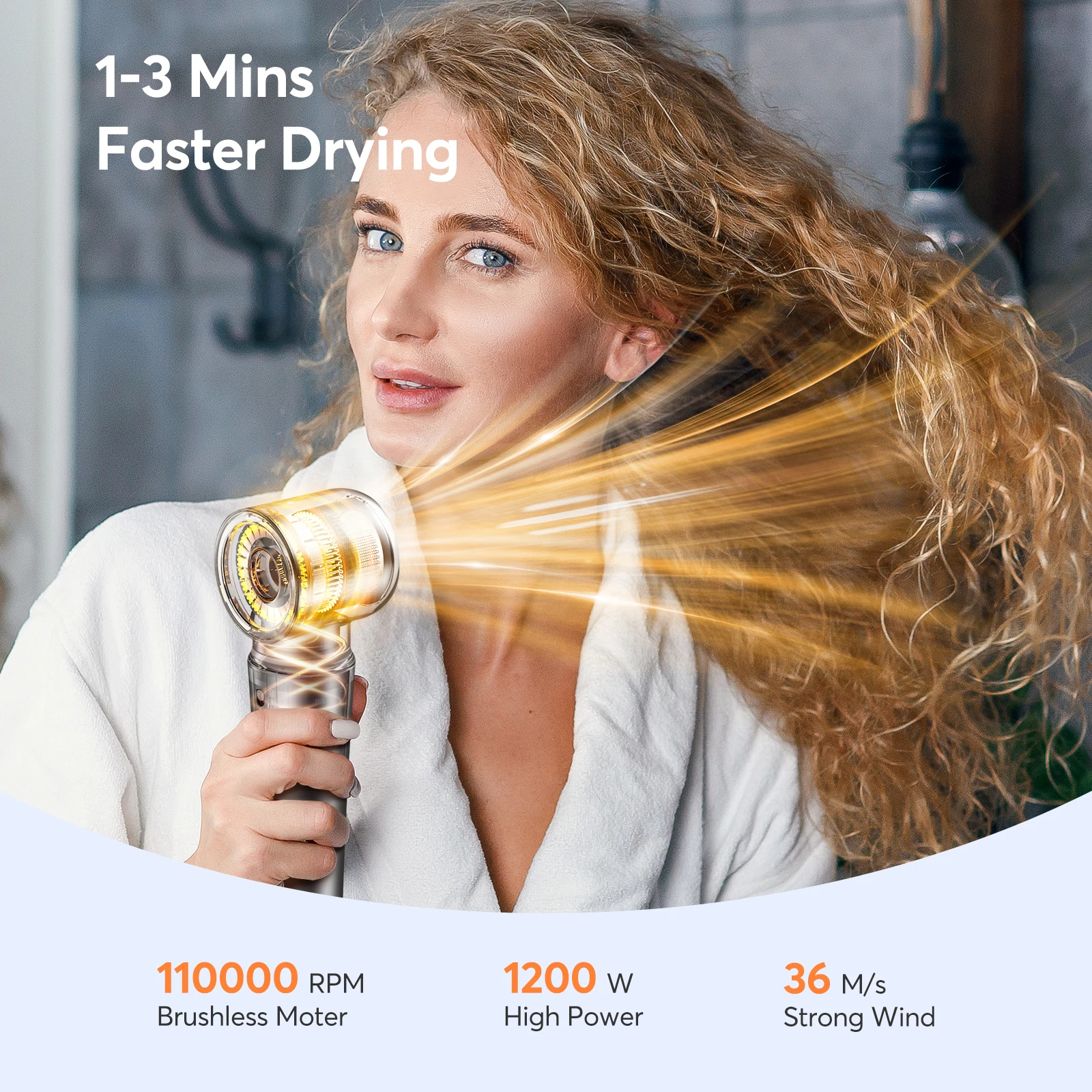 5 in 1 Hair Dryer & Multi-Styler Brush – 1200W Ionic Blow Dryer Comb | Curl, Straighten & Volumize | Airwrap Alternative - Image 4