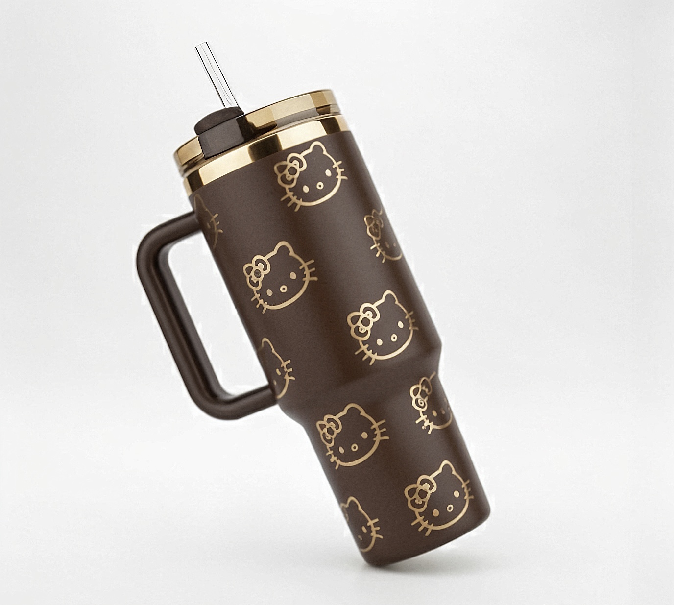 40oz Insulated Quencher Tumbler with Handle & Straw – Leak-Proof Travel Cup | Stanley Style FlowState Lid | Keeps Drinks Cold 24H - Image 5