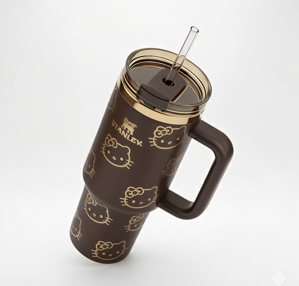 40oz Insulated Quencher Tumbler with Handle & Straw – Leak-Proof Travel Cup | Stanley Style FlowState Lid | Keeps Drinks Cold 24H - Image 3